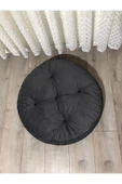 Lavinia Puf Yuvarlak Antrasit Yer Minderi 60x60 thumbnail 1