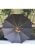 APRİL A-213G 10 Telli Baston Sap Şemsiye Kareli Siyah thumbnail 3