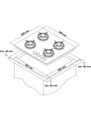 Simfer 3032 Emniyetli 4G Woklu Döküm Izgaralı Setüstü Cam Ocak Doğalgazlı thumbnail 3