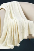 Selanik 10 Ponponlu Triko Örgülü Tv Battaniyesi 130 X 170 Cm thumbnail 3