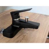 ACAR SU ARMATÜRLERİ Acar Safir Black Banyo/duş Bataryası - Mat Siyah Pirinç - Modern Tasarım thumbnail 4