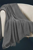 Selanik 10 Ponponlu Triko Örgülü Tv Battaniyesi 130 X 170 Cm thumbnail 4