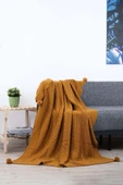 Leyla Triko Örgülü Tv Battaniyesi-4 Ponponlu 130 X 170 Cm thumbnail 6