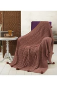 Sevda Triko Örgülü Tv Battaniyesi 10 Ponponlu 130 X 170 Cm thumbnail 7