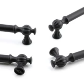 Mobilya Mutfak Çekmece Metal Kulp Dolap Dolabı Kapak Kulpları Kulbu Kulpu 224 mm 22.4 cm Siyah thumbnail 4