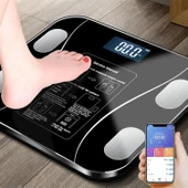 Yağ Ölçer Fonksiyonlu Dijital Baskül Elektronik Tartı Akıllı Bluetooth Lcd Dijital Ekran Ev Vücut (5332) thumbnail 1