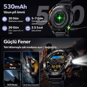 HainoTeko GPS-1 Amoled Ekran Su Geçirmez Akıllı Saat Dahili GPS Dahili Fener thumbnail 6