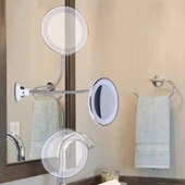 360° Döner Esnek Makyaj Aynası – 10X Büyüteçli, Güçlü Vantuzlu Detay Görüntüleme Çok Açılı Makyaj & Cilt Bakım Aynası (5332) thumbnail 2