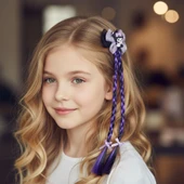 Yapay Saçlı Kuromi Çocuk Toka thumbnail 3