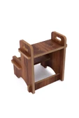 Ahşap Montessori Eğitici Kaymaz Çocuk Basamak-Tabure Banyo, Lavabo Merdiven Yükseltici thumbnail 7