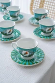 Acar SYT-08596 Lumiere Yeşil 6'lı Kahve Fincan Takımı thumbnail 5