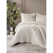 COTTON BOX PLAID NEVRESIM TAKIMI CIFT KISILIK PLAID KREM thumbnail 1