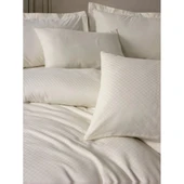 COTTON BOX PLAID NEVRESIM TAKIMI CIFT KISILIK PLAID KREM thumbnail 2