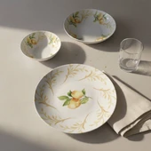 GÜRAL PORSELEN Lemon Touch  12 Parça 4 Kişilik Yemek Takımı 5692 thumbnail 2
