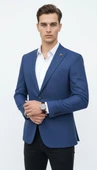 Erkek Dokulu Kumaş Slim Fit Blazer Ceket – Şık Modern Kesim Tek Düğmeli thumbnail 2
