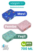 700 ML Tek Kat Sızdırmaz,Karışmaz Üç Bölmeli Çocuk Beslenme Kutusu -FFB096-700 thumbnail 1