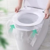 OLLEVRA 50 Adet Kullan At Pratik Kullanımlı Hijyenik Klozet Kapağı Poşeti thumbnail 2