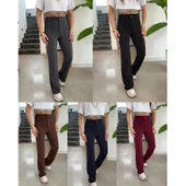 Lucky Life Kadın Yüksek Bel Full Likralı Krep Kumaş Pantolon thumbnail 4