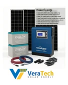 VeraTech Güneş Enerjisi Bahçe Evi Solar Paketi 350W Güneş Paneli, 100AH Jel Akü, 3KVA İnverter thumbnail 6