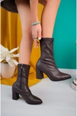 LUSSİ  Kadın Şık Tarz Topuklu Uzun Bot thumbnail 3