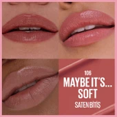 Maybelline New York Serum Etkili Hyalüronik Asit ve Besleyici Yağ İçeren Ruj - 106 Maybe It's Soft thumbnail 3