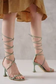Britney Yeşil Bilekten Bağlamalı Kadın Topuklu Ayakkabı thumbnail 3