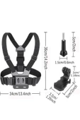 Aksiyon Kameraları İçin Çok Yönlü Göğüs Kayışı – Bisiklet, Motosiklet, Kayak, Trekking thumbnail 3