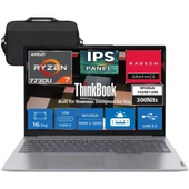 Thinkbook 16 Amd Ryzen 7 7730U 32GB 512GB SSD Amd Radeon Graphics (1920X1200) 16" Wuxga 300NITS IPS Freedos Taşınabilir Bilgisayar & Çanta thumbnail 1