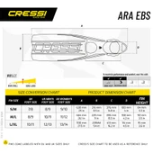 Cressi Ara Ebs Dalış Paleti  BLACK S/M (38/41) thumbnail 6