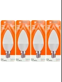 (4 Adet) Osaka 7W (50W) Sarı Işık (3000K) E14 Duylu (İnce Duy) Led Mum Ampul thumbnail 1