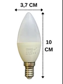 (10 Adet) Osaka 7W (50W) Sarı Işık (3000K) E14 Duylu (İnce Duy) Led Mum Ampul thumbnail 3