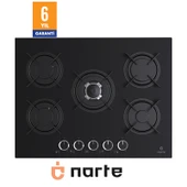 NARTE CG20070B - 70 CM , 5 Gözlü , Cam Ankastre Ocak , 6Yıl Garantili thumbnail 1