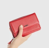 Grande Cüzdan Çok Bölmeli Premium Deri Dokulu Hakiki Deri thumbnail 1