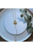 nesdesign Altın Kaplama Asansörlü Gold Gül Kolye (70 cm) thumbnail 2