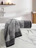 Pamuk Tekli Havlu Jakarlı Karna Premıum Alvaro - 50 x 90 thumbnail 6