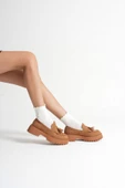 Anim Kadın Günlük Taba Süet Loafer Ayakkabı thumbnail 1