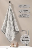 Pamuk Tekli Havlu Jakarlı Karna Eco Batıs - 50 x 90 thumbnail 3