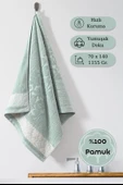 Pamuk Tekli Havlu Jakarlı Karna Premıum Sıbell - 70 x 140 thumbnail 2