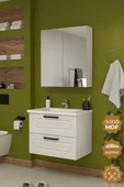 Teta Home Floransa 65 cm MDF Gövde Membran Kapak Banyo Dolabı Seti  Beyaz thumbnail 3