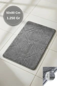Lüks Kaymaz Taban 50x80 cm Banyo Halısı/Paspası Wb - 11 mm Kalın %100 Polipropilen thumbnail 1
