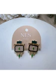 nesdesign Yeşil Peacock Moment Küpe thumbnail 1