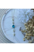 nesdesign Mavi Taşlı Y Kolye (50 cm) thumbnail 1