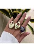 nesdesign ZR 3'lü Çiçek ve Kuş Detaylı Vintage Yüzük Zeti thumbnail 3