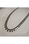 nesdesign Altın Kaplama Kalp Pullu Gümüş Renk Zincir Kolye (45+5 cm) thumbnail 2