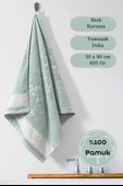 Pamuk Tekli Havlu Jakarlı Karna Premıum Sıbell - 50 x 90 thumbnail 2