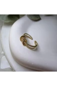 nesdesign Taşlı Üç Oynar Halkalı Zarif Yüzük (Gold) thumbnail 3