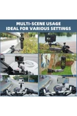 Coverzone Motosiklet ve Bisiklet İçin Kamera Montaj Kelepçesi GoPro Hero DJI Insta360 1/4 Vida Pocket 3 Uyumlu thumbnail 7