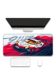 Coverzone 90×40cm XL Yarış Araba Mouse Pad – Su Geçirmez, Kaymaz Tabanlı, Dikişli Kenarlı Büyük Masa Matı thumbnail 6