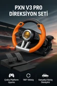 Coverzone Direksiyon Seti – 180° Dönüş, Çift Motor Titreşim, Pedal ve Vitesli Oyun Direksiyonu | PXN V3 Pro thumbnail 1