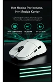 Coverzone Ajazz AJ159 NL Kablosuz Gaming Mouse – 3 Modlu Bağlantı, Ultra Düşük Gecikme, 61g Hafif thumbnail 4